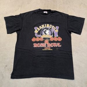 VTG 90s Softee Washington Huskies Rose Bowl 1992 Champions Single Stitch Shirt